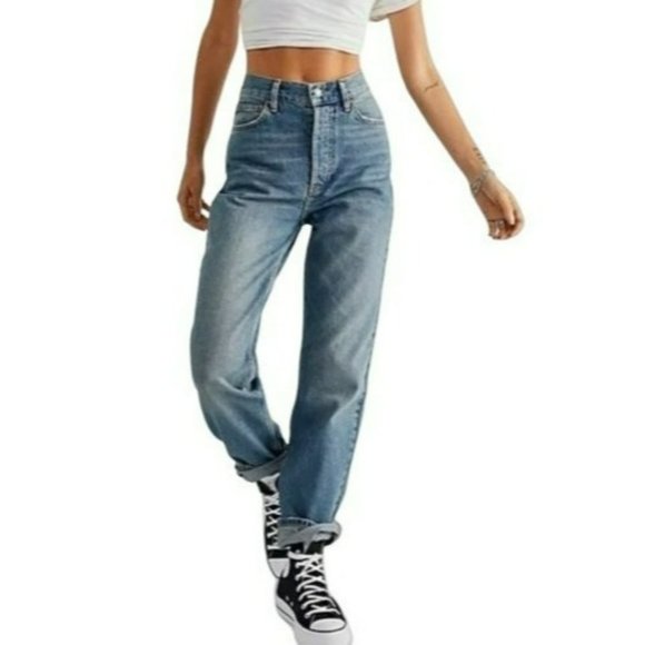 Free People Denim - WE THE FREE PEOPLE The Lasso Jean High Rise Slouchy Denim